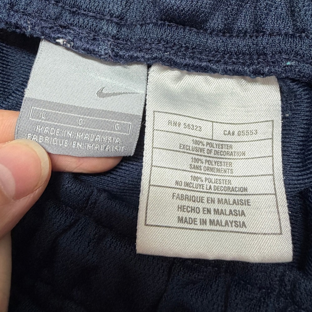 Vintage Nike Track Pants Navy Blue Y2K Baggy Skater Zipped Cuffs Mens Large - Picture 5 of 12